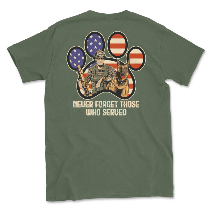 Freedom Pawz - Military Green (Adult Short Sleeve T-Shirt)